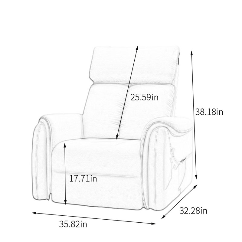 Fauteuil inclinable pivotant en similicuir Nolene, Gris clair
