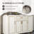 70.87" Cream Aluminum alloy Shoe Storage