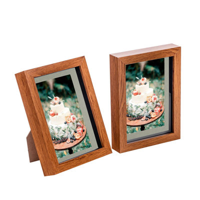 Nicola Spring - 3D Box Photo Frames - 5 x 7" with 4 x 6" Mount
