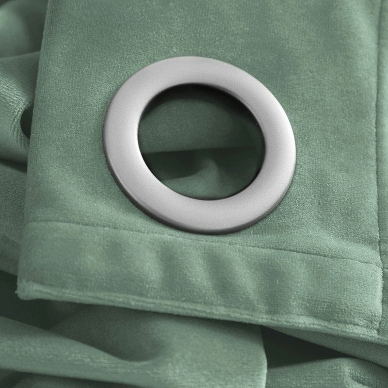 Macdoel Room Darkening Curtain Pair, Silky Green