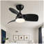 Ventilateur de plafond à DEL intégré 28 po avec pales en ABS noir