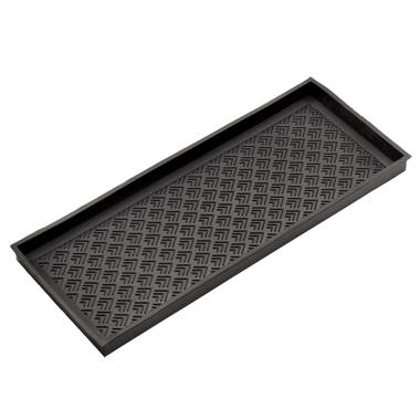 Home Furnishings by Larry Traverso Boho Rubber Boot Tray, Black