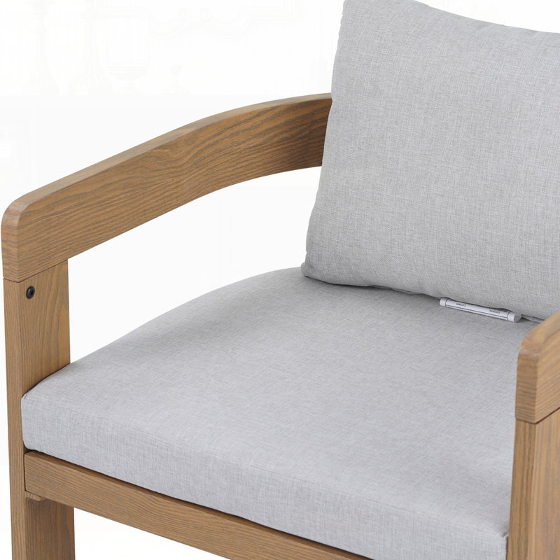 Ensemble de 2 chaises en aluminium, Naturel, Gris clair