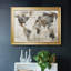 Carte antique encadrée sur toile-95883666-95883669