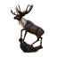 Bronze Moose on Rock Sculpture