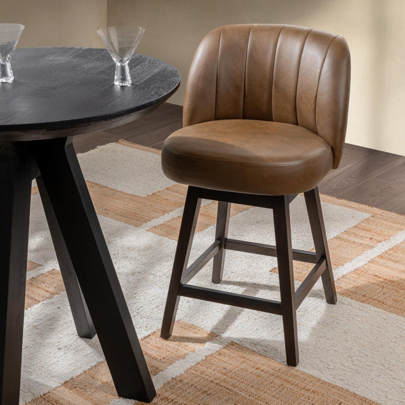 Della Upholstered Stool with Solid Wood Frame