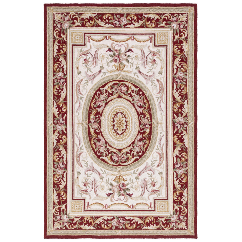 Tapis oriental en laine crocheté à la main Hollander, Rectangle 9 pi x 12 pi