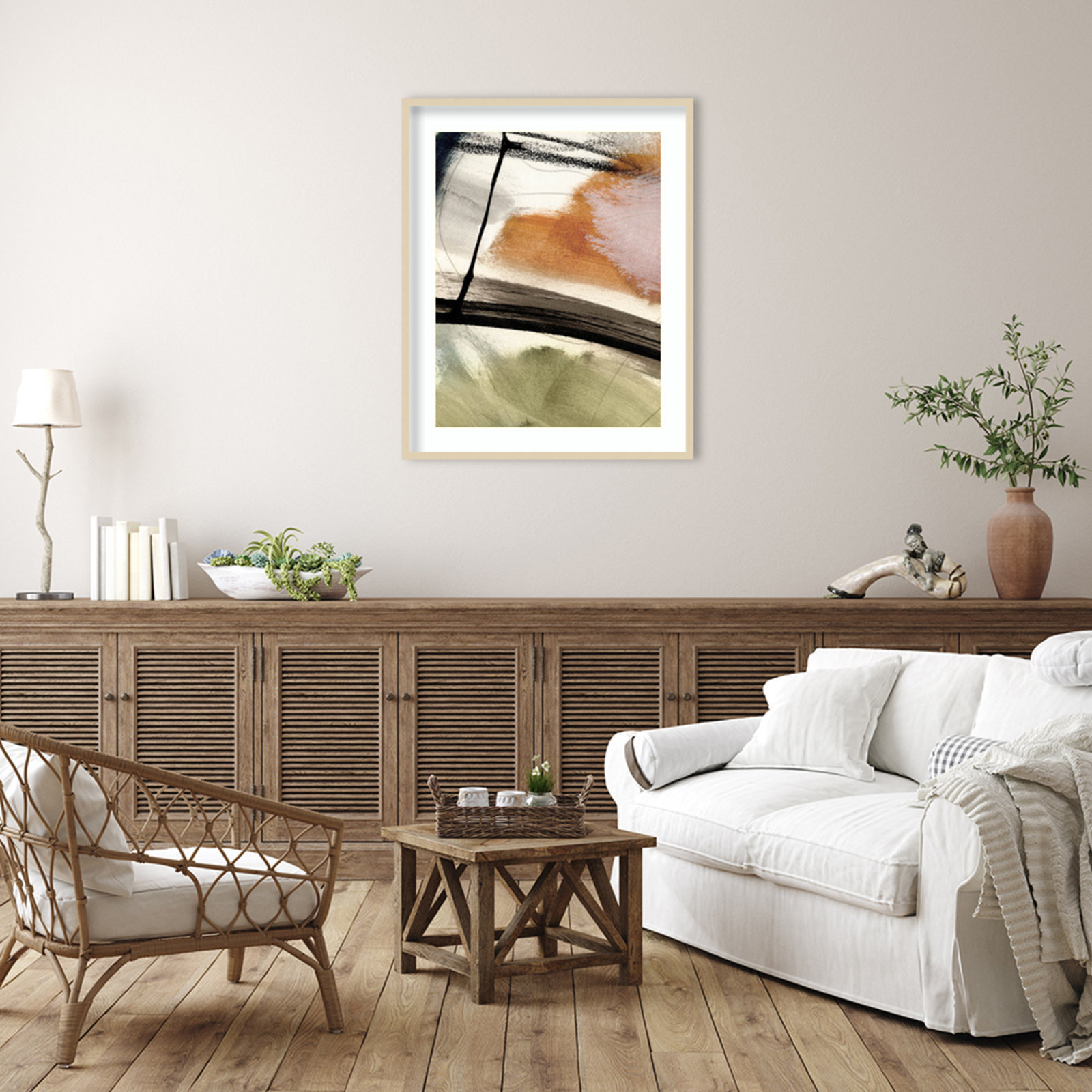 Light No 2 by Dan Hobday Wood Framed Wall Art Print, Brown, 41" H x 33" W