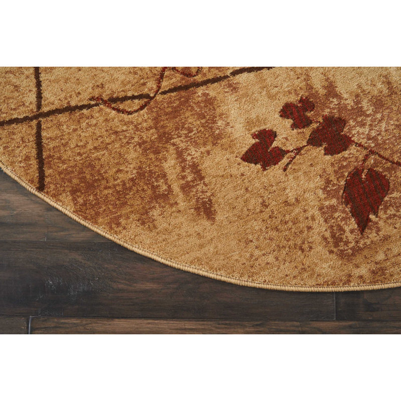 Tapis contemporain au lait Anastasia, Rond 5 pi 6 po