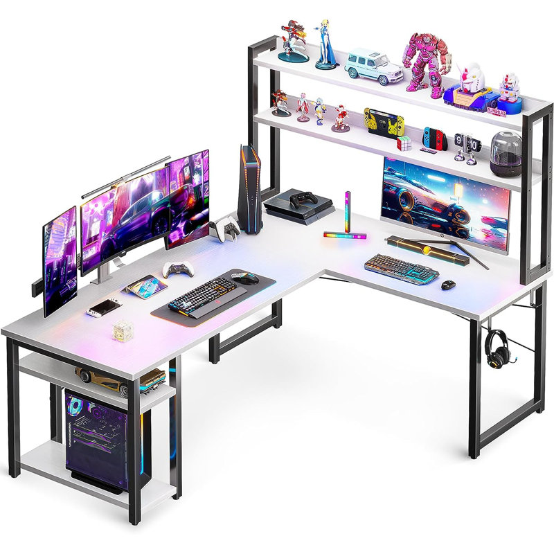 Malliyah Modular L-Shaped Iron Computer Desk