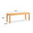 Solid Teak Wood Slatted Outdoor Bench