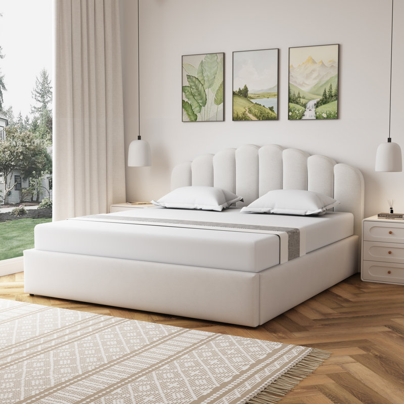 Upholstered Ottoman Storage Bed, Super King (6')