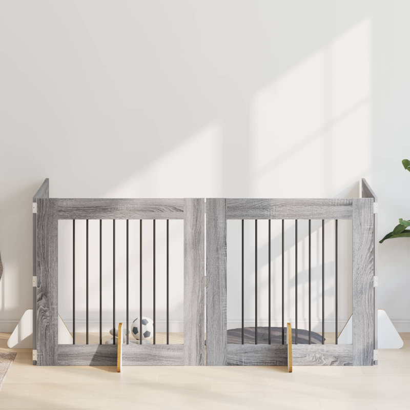 Pet Crate, 60cm H x 241cm W x 34cm D, Concrete Grey