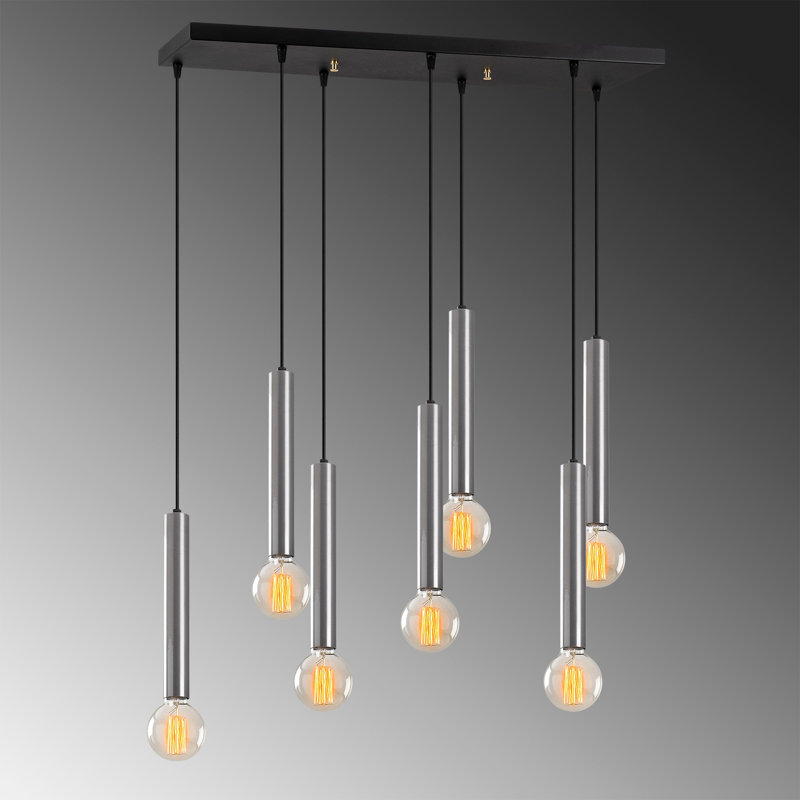 Yazmin 7 - Light Kitchen Island Pendant, Silver