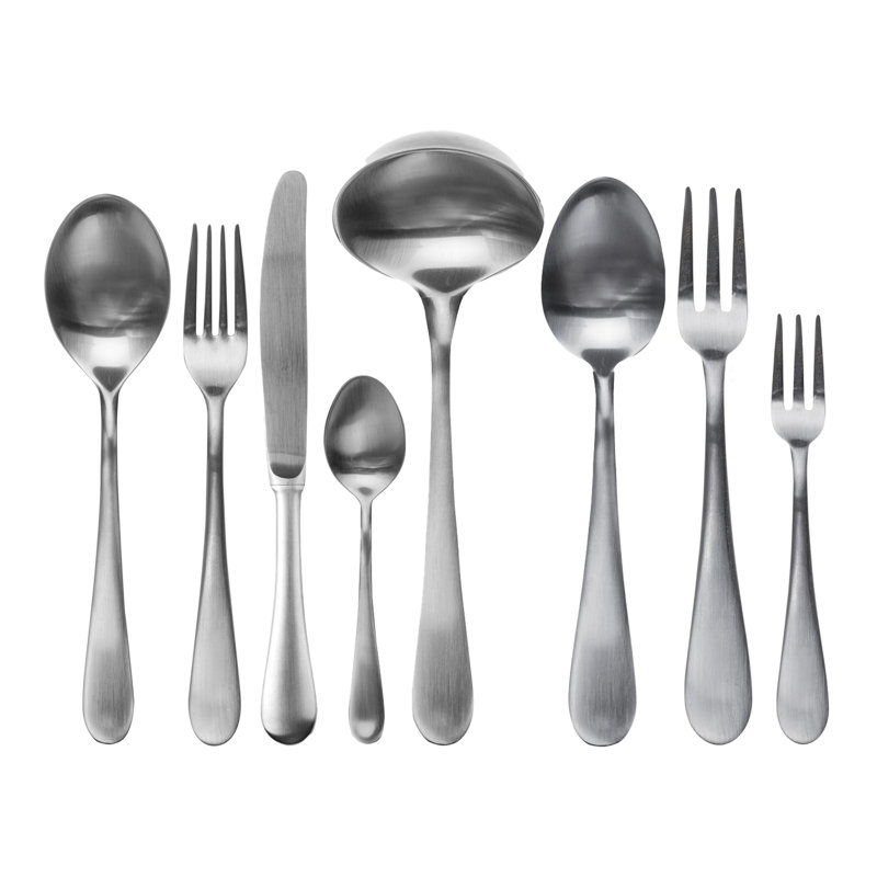 Natura Flatware Set with H/H Knives - 63 Pieces - Ice, Ice