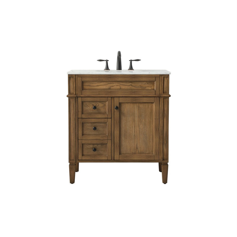 Ensemble de meuble-lavabo simple 32 "Rivers, Bois flotté