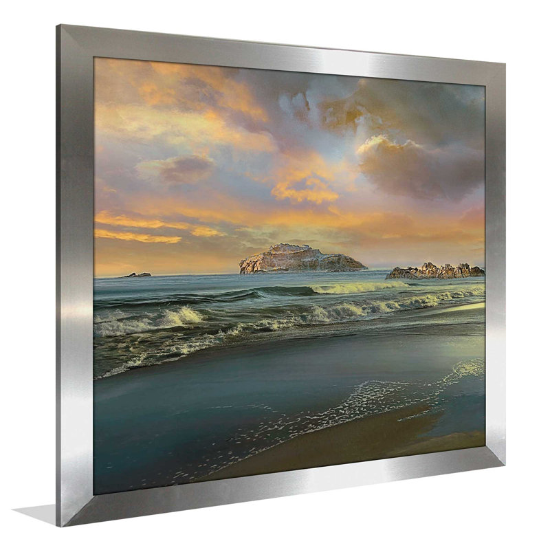 «Day Break», reproduction d'impression encadrée, H 31,5 po x l 31,5 po x P 1 po, Encadrement argenté