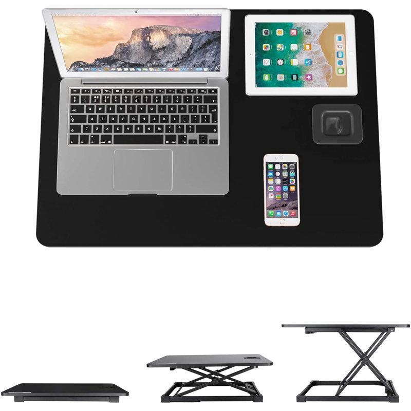 Adjustable Height Plastic / Acrylic Iron Standing Desk Converter