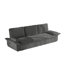 Lit convertible 3 en 1 en velours côtelé gris, 240 cm (94,5 po), format King, confortable pour regarder la télévision, offrant un bon soutien et un gain de place pour les petites chambres.