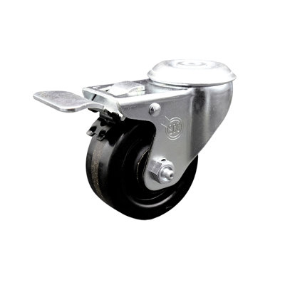 Phenolic Wheel Bolt Hole Caster with Total Lock Brake