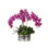 Real Touch Purple Orchid Flower Arrangement in Silver Bowl