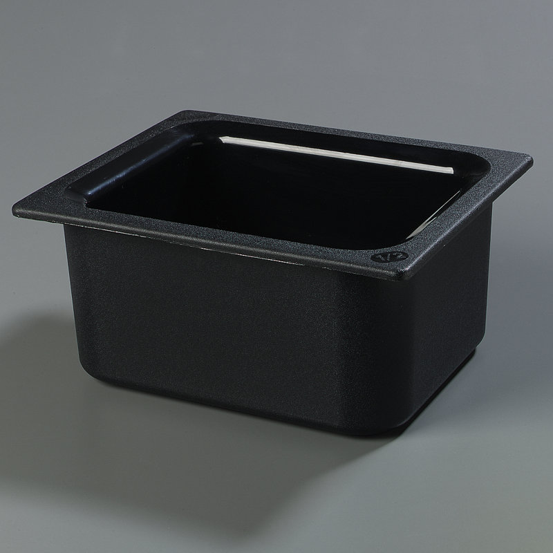 Carlisle Food Service Products Coldmaster® 1.5 Gallons Rectangle Plastic Food Storage Container, Black