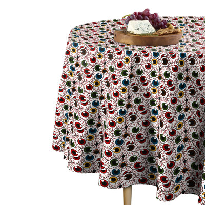 Mansfield Bloodshot Eyes Round Tablecloth
