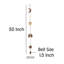 Carillon éolien Vivanta Phase de la Lune avec cloche rustique – 76 cm (30 pouces) en métal martelé pour chambre à coucher