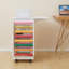 Armoire de rangement pliable pour table de bricolage 23,6 po x 23,6 po avec porte-rouleau en vinyle et roulettes