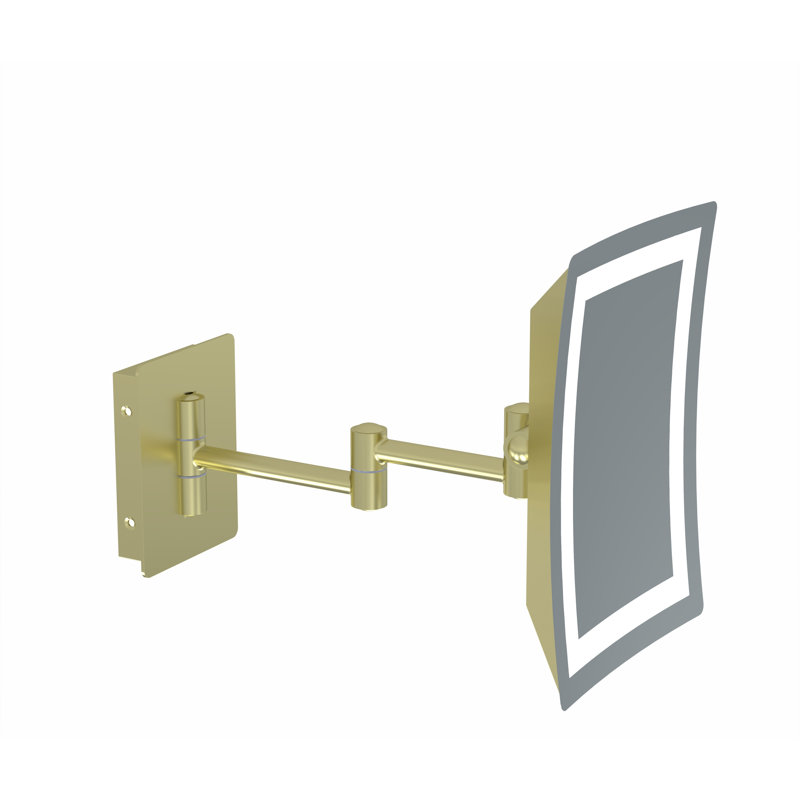Emmilynn Aluminium Rectangle Mirror, Brushed Brass