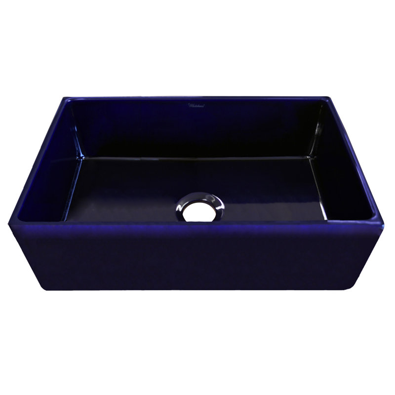 Évier de cuisine réversible à tablier frontal L 33 po x l 19 po, Bleu