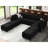 Soneson 116.6'' W Large Upholstered Velvet Movable Modular Sofa Bed with Storage-134251363