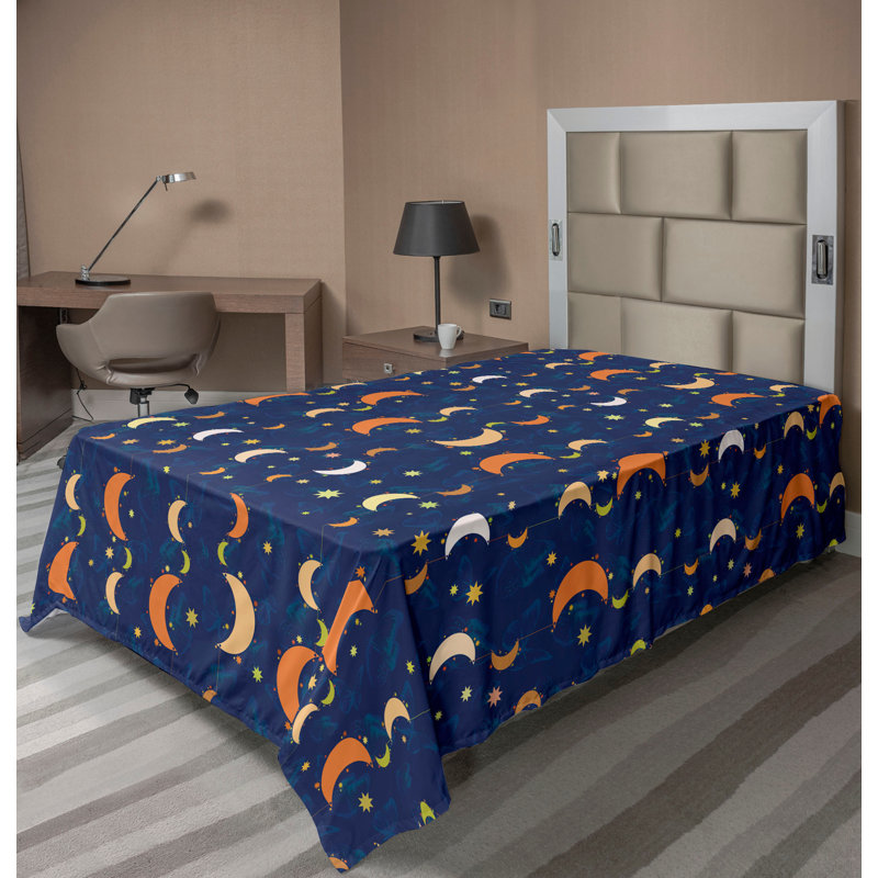 Drap Ambesonne Moon, Drap plat simple
