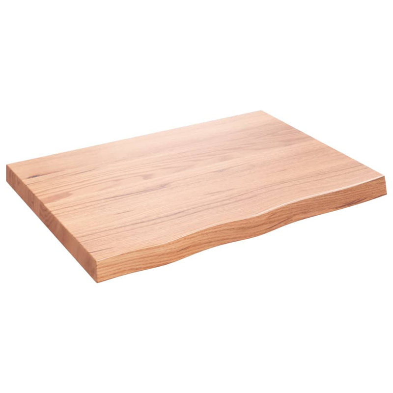 Bois massif traité avec meuble-lavabo vidaXL, Brun clair