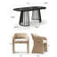 Ensemble de table de salle à manger pour 6 personnes avec table extensible et 6 chaises rembourrées en chenille-1538311266