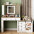 39" Oversized Makeup Mirror Vanity Table - Large Storage Side Cabinet With Tri-Color LED Smart Power Outlet-1041181768