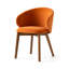 Tuka Upholstered Armchair with Wooden Frame-1131327081-1188789868