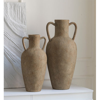 Wabi Sabi Distressed Amphora Ceramic Vase