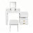 3-In-1 Makeup Vanity Desk With Flip-Top Mirror-835158293