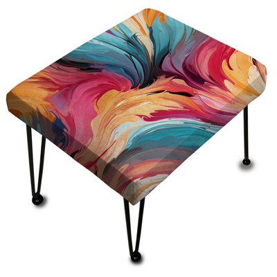 Multicolore Poupart Playful Matrix - Repose-pieds rectangulaire Pop Art