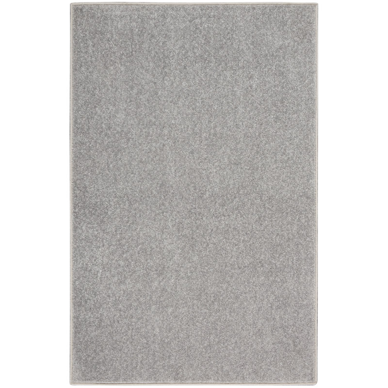 Nourison Essentials Silver/Gray Indoor/Outdoor Area Rug, Rectangle 2' x 6'