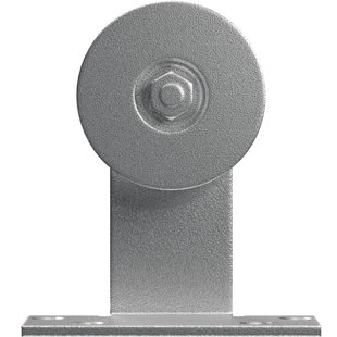 Economy Straight Top Steel Single Door Barn Door Hardware Kit Standard Single