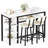 Modern 3-Piece Bar Table Set with PU Cushion Stools & 3-Tier Storage-1651480216
