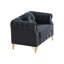 Canapé Chesterfield en velours avec coussins ronds-151804141