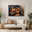 Art mural en métal «Cats Abyssinian» mauve-1051143525