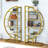 Alsobrook 4 Tiers Round Open Bookshelf with Metal Frame for Office