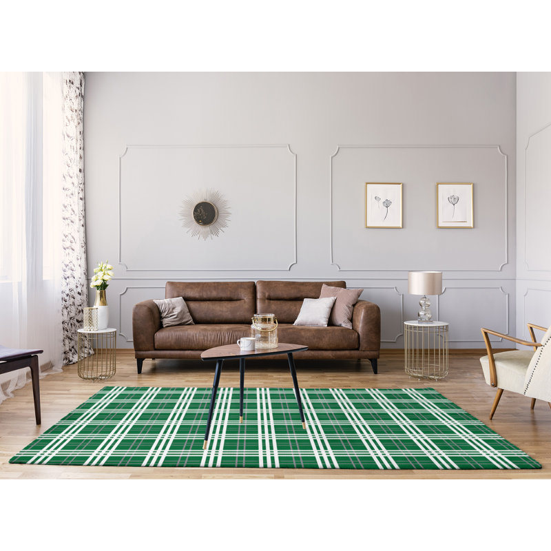 Plaid Indoor Rug, Rectangle 5' x 7'