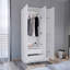 Armoire Ohio avec 3 portes, 2 tiroirs et 4 tablettes