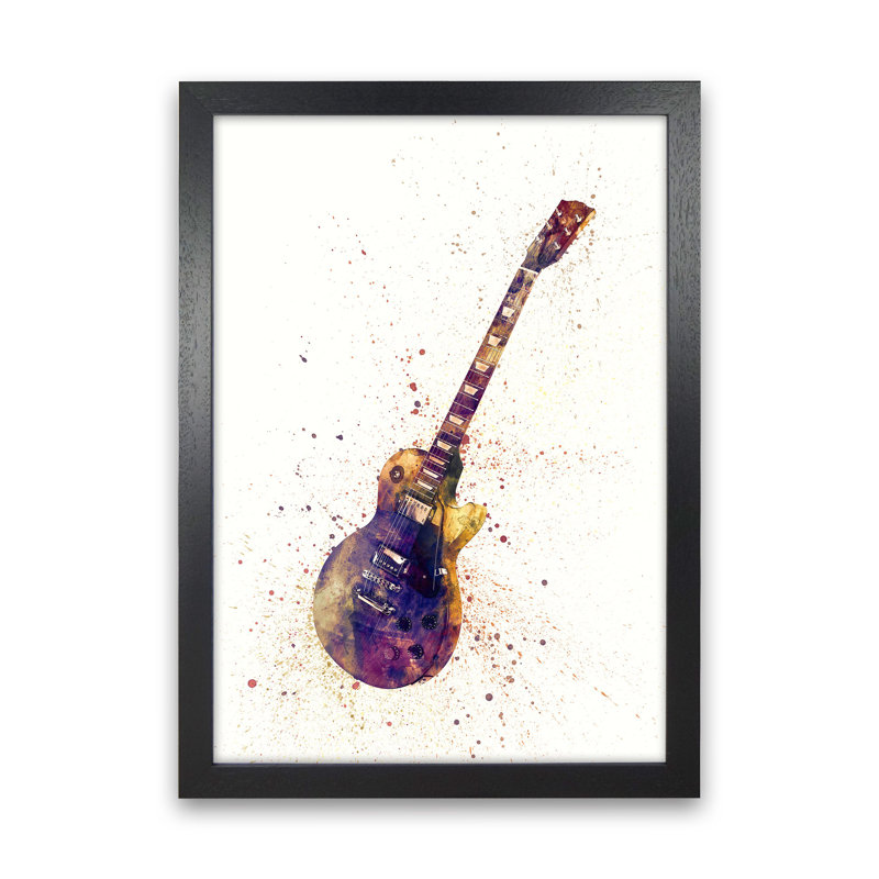 Electric Guitar II by Michael Tompsett - Print, Black Framed, 46cm H x 34cm W x 3cm D