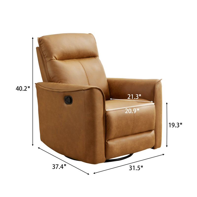 Siège de cinéma inclinable 31,5 po, Brun / microfibre / microsuède à coutures brunes